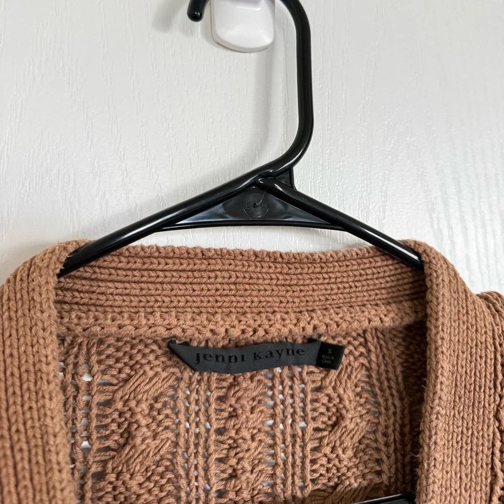 Jenni Kayne Cable Knit Oversized Cardigan In Brown - Picture 4 of 8